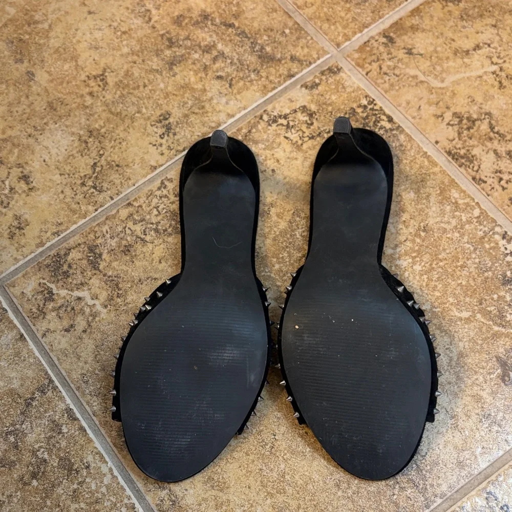 Steve Madden Black Studded Slide Mules - Picture 3 of 3